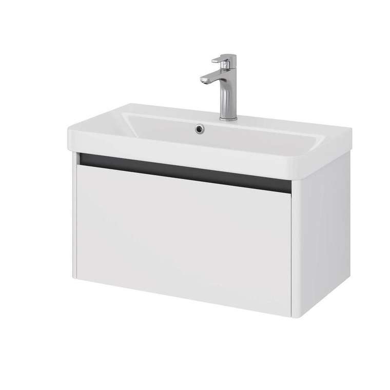 Тумба под раковину подвесная Dreja Luxury 70 см, белый