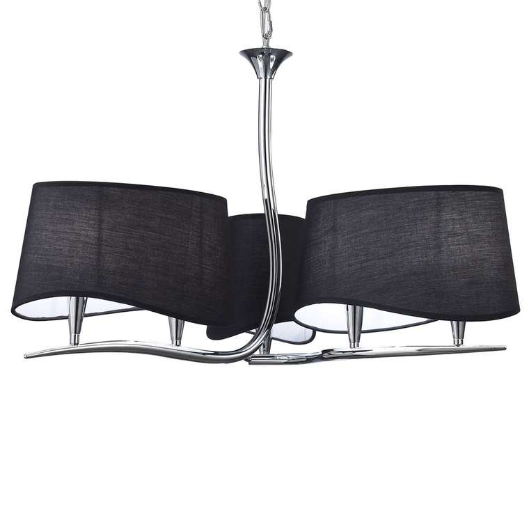 Подвесная люстра Ninette Satin Nickel 1910 (ткань, цвет черный)