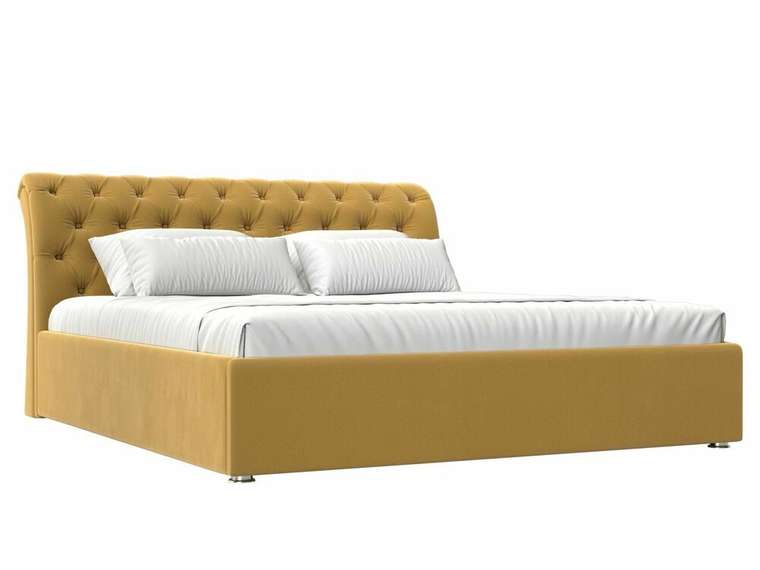 Кровать Сицилия 180х200 желтого цвета с подъемным механизмом 