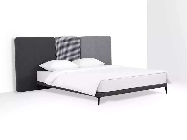 Кровать Licata 160х200 композиция 2 серого цвета