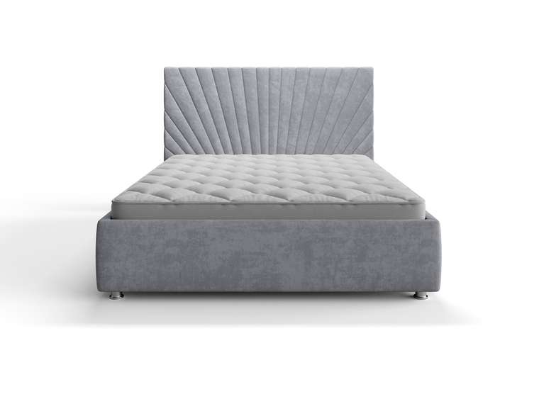 Кровать Вега 160х200 серого цвета без подъемного механизма