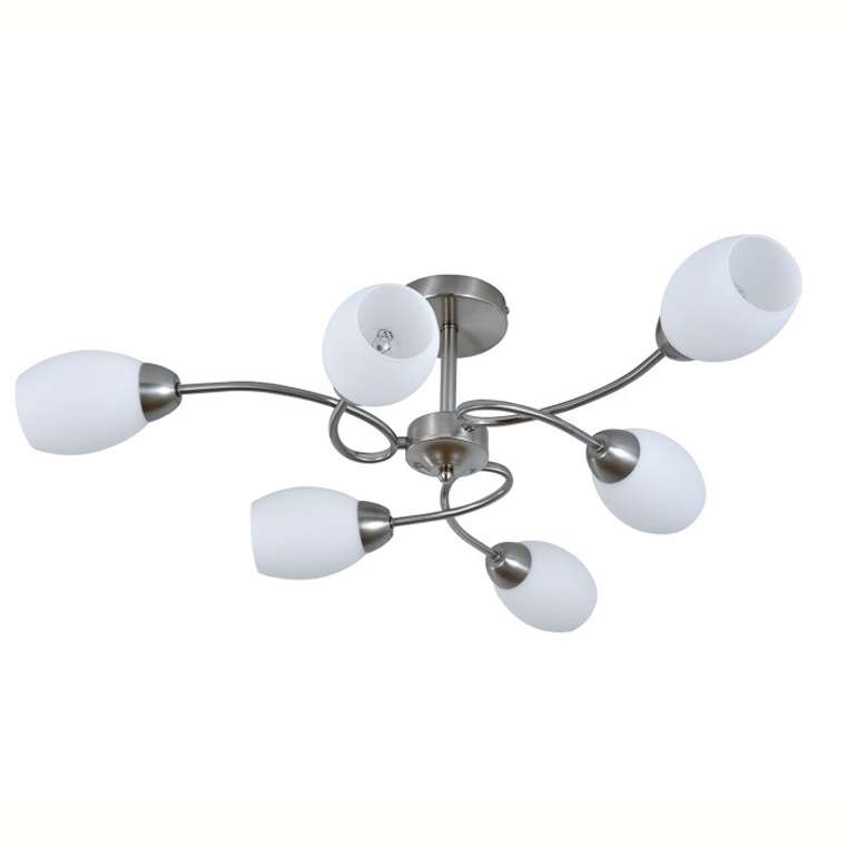 Потолочная люстра на штанге 150007/6R E27*60W Satin nickel Escada Argo ES0000066