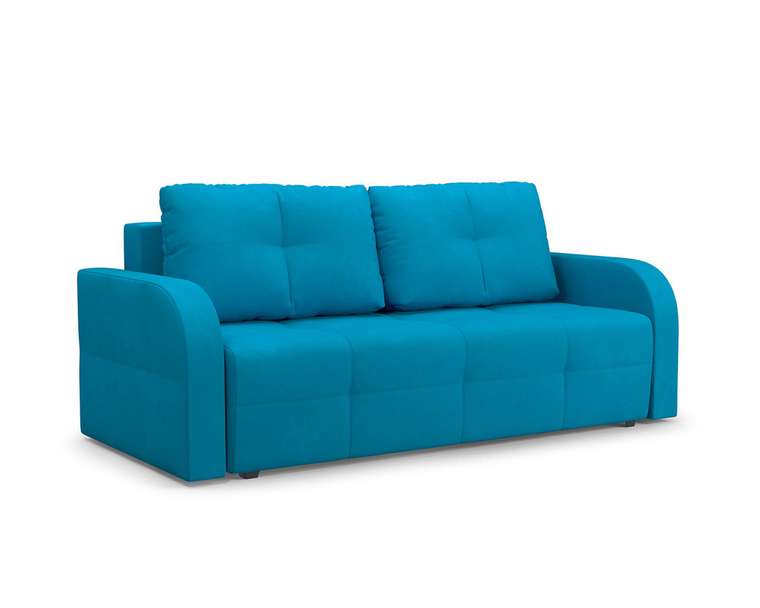 Прямой диван-кровать Марсель 3 светло-синего цвета