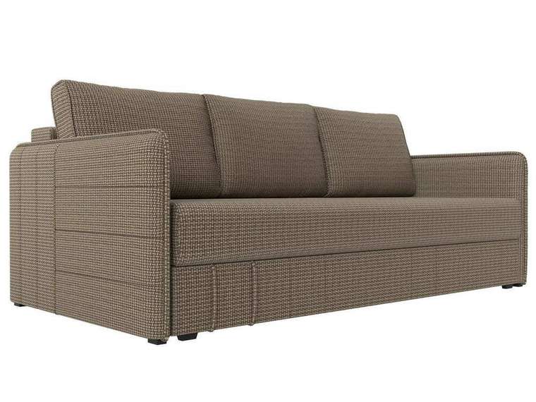 Прямой диван-кровать Слим бежево-коричневого цвета с пружинным блоком