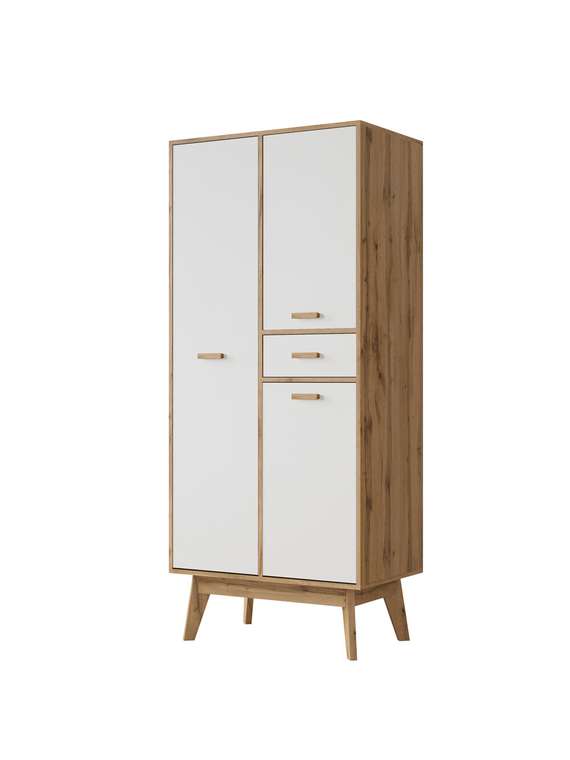 Шкаф Радиорама бело-коричневого цвета