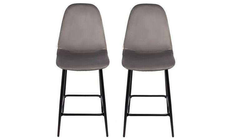 Набор из двух полубарных стульев Симпл темно-серого цвета