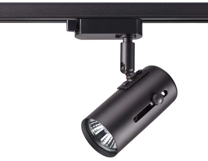 Светильник трековый однофазный трехжильный IP20 50W 220V NT19 черный Novotech Pipe 370412