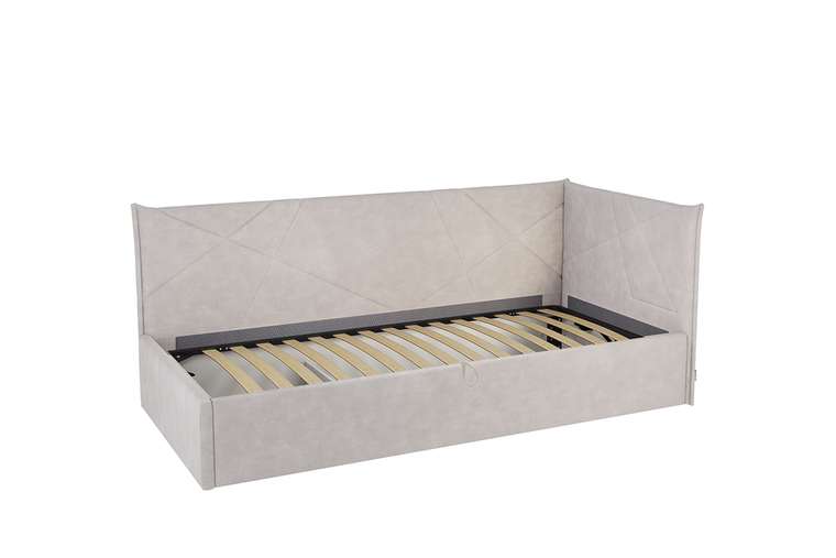 Кровать Квест 90х200 серо-бежевого цвета с подъемным механизмом