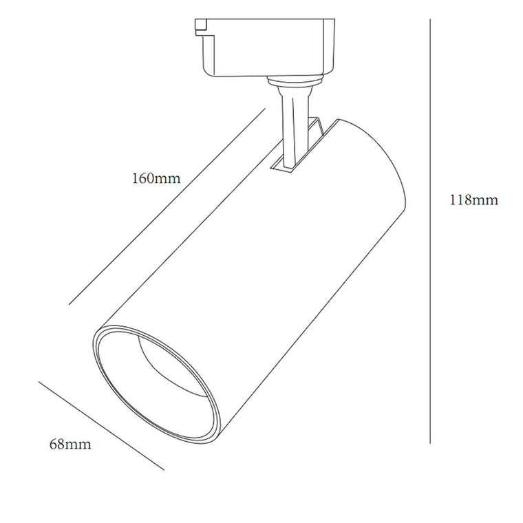 Трековый однофазный светильник ЭРА TR5-20 COB BK Б0049053