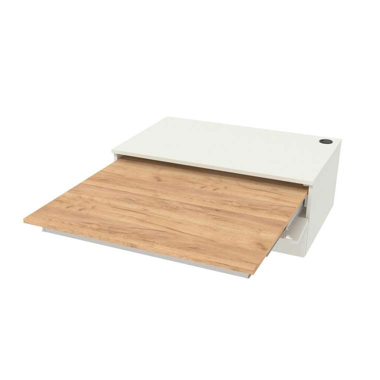 Домашний офис подвесной с выдвижным столом и ящиком Талант Т3190.2 серого цвета 