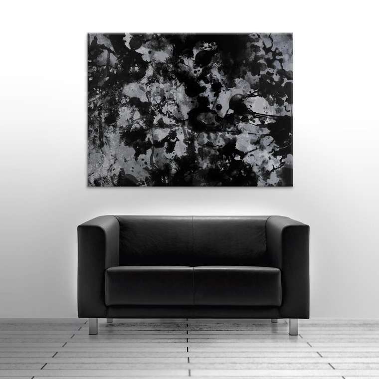 Картина Love as Art — Black Edition Silver черно-серого цвета