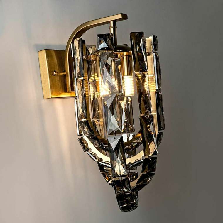 Настенный светильник ML.6621.02 BS-SM (хрусталь, цвет дымчатый)