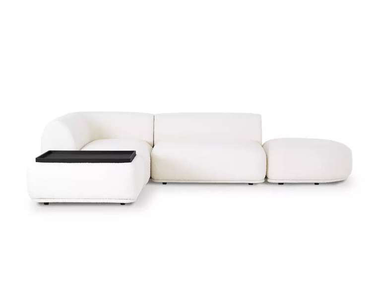 Угловой модульный диван Fabro М белого цвета