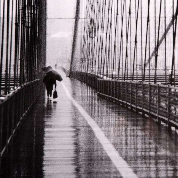 Постер с паспарту в раме "Brooklyn bridge"