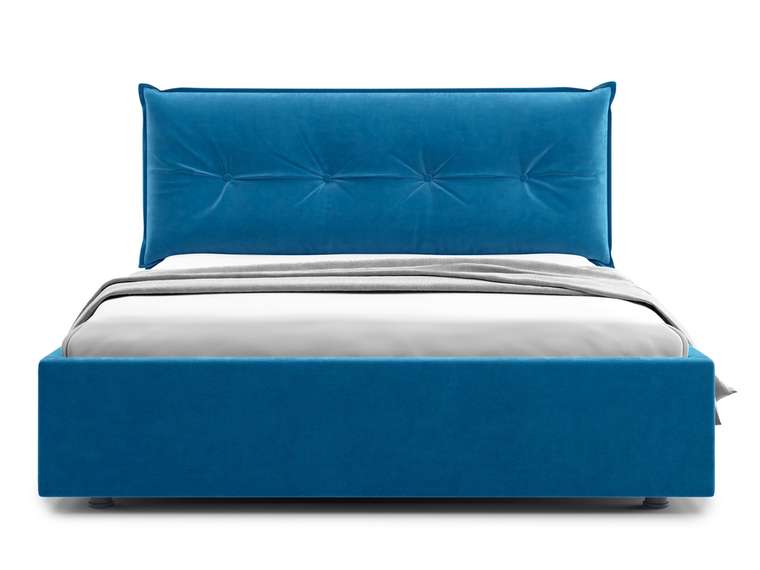 Кровать Cedrino 140х200 сине-голубого цвета с подъемным механизмом