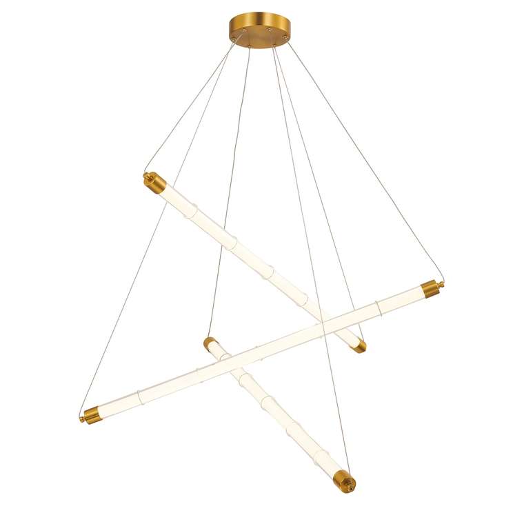 подвесная люстра Banche золотой металл, силикон, стекло 3*LED*11W, 3500LM, 4000K, included