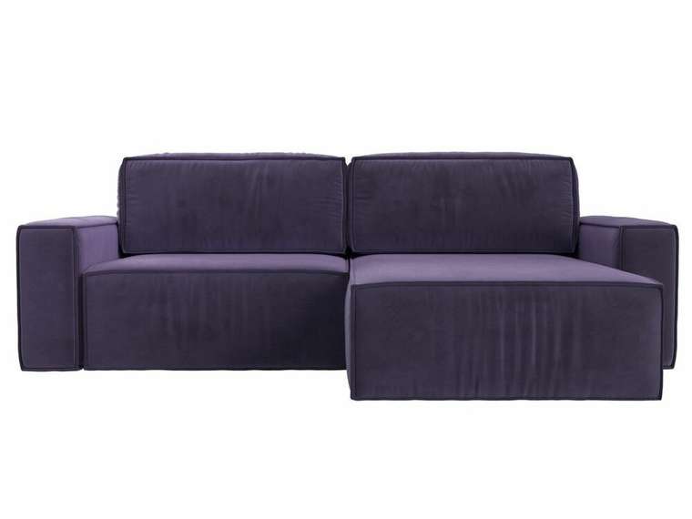 Угловой диван-кровать Прага классик фиолетового цвета правый угол
