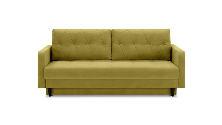Прямой диван-кровать Бостон Лайт желто-зеленого цвета