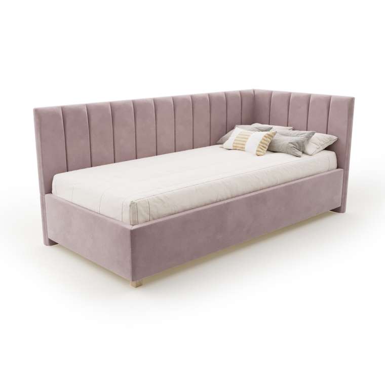 Кровать Помпиду 90х200 розового цвета без подъемного механизма