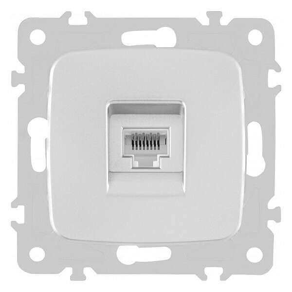 Розетка Ethernet RJ-45 без рамки 205.45-1.silver