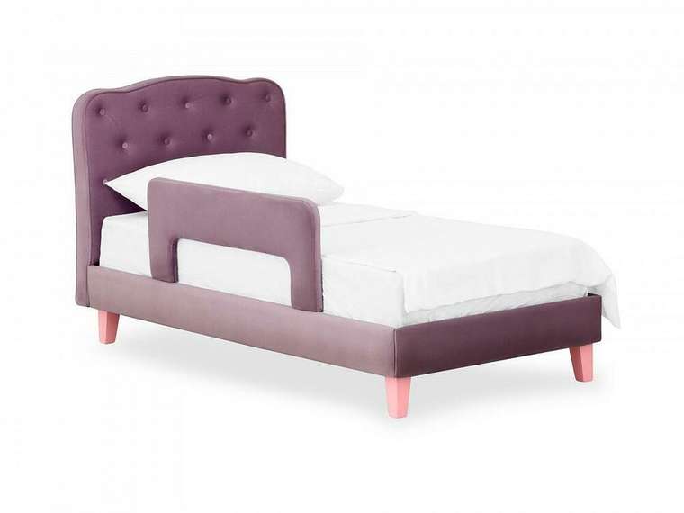 Кровать Candy 80х160 сиреневого цвета с розовыми ножками