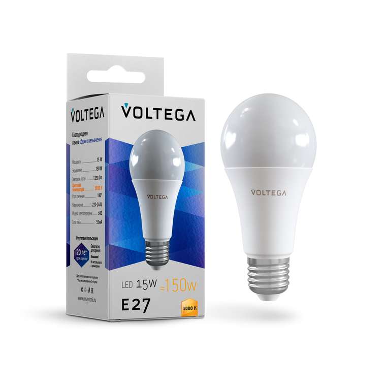 Лампочка Voltega 7246 General purpose bulb 15W Simple