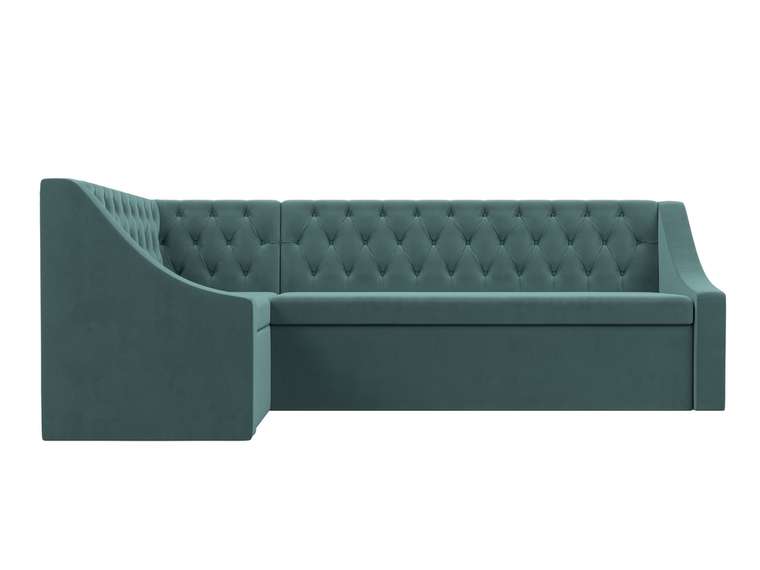 Угловой диван-кровать Мерлин бирюзового цвета левый угол