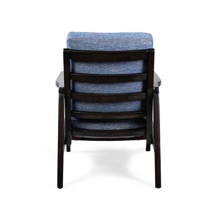 Кресло Peyote голубого цвета из массива дерева