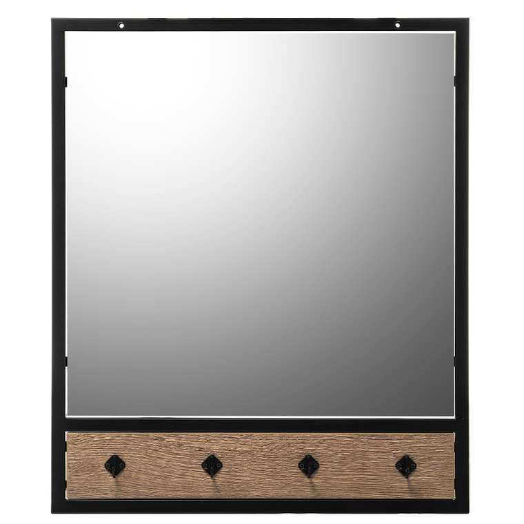 Настенное зеркало Персей черно-бежевого цвета