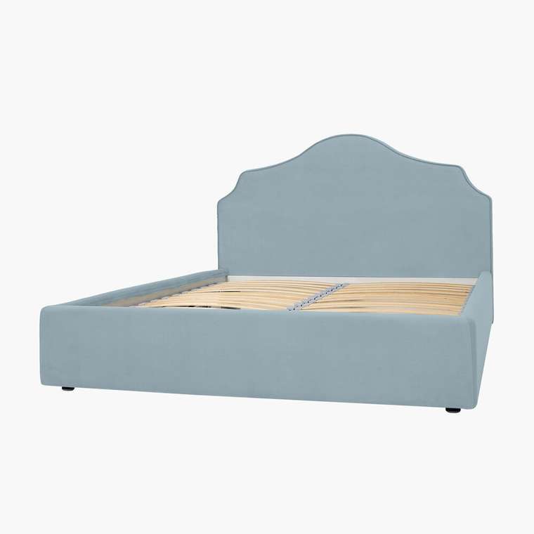 Кровать Bliss 140х200 серо-голубого цвета без подъёмного механизма