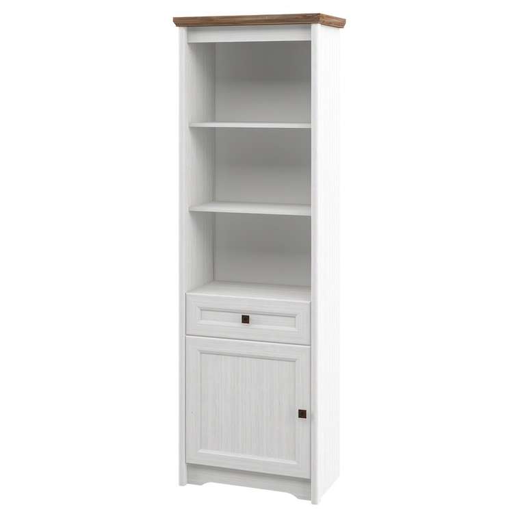 Книжный шкаф Кантри белого цвета 