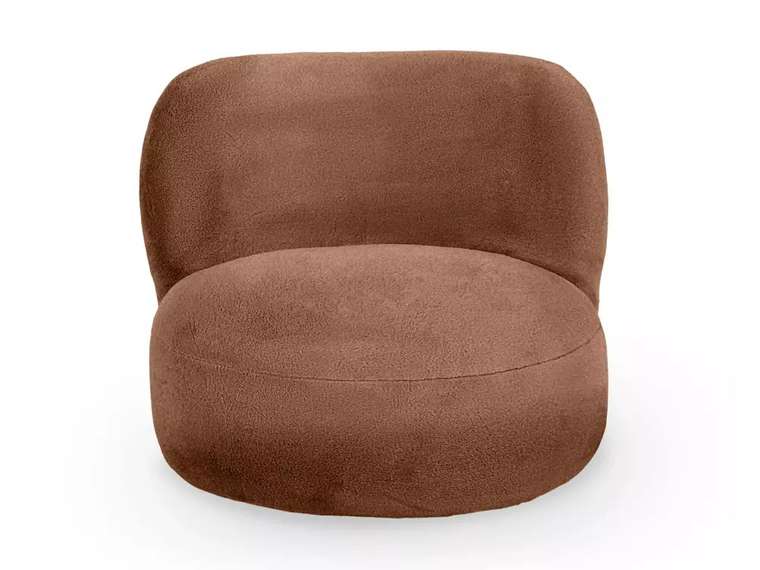 Кресло Patti в обивке из меха коричневого цвета