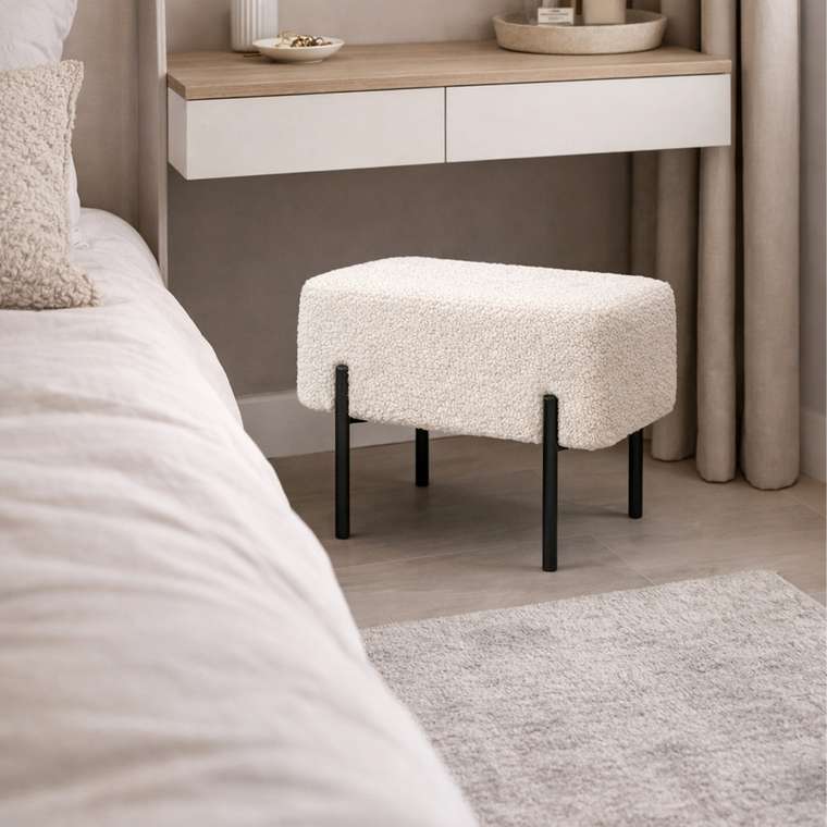 Пуф Маленькая радость молочного цвета