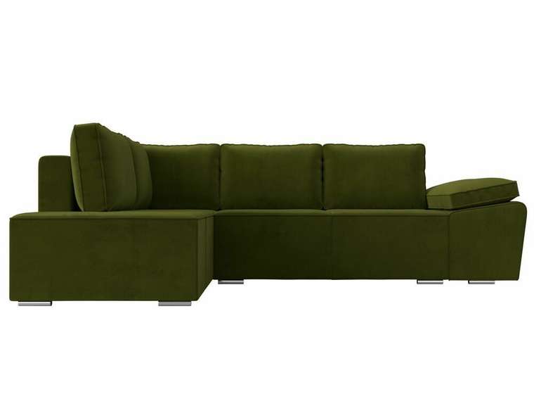 Угловой диван-кровать Хьюго зеленого цвета левый угол