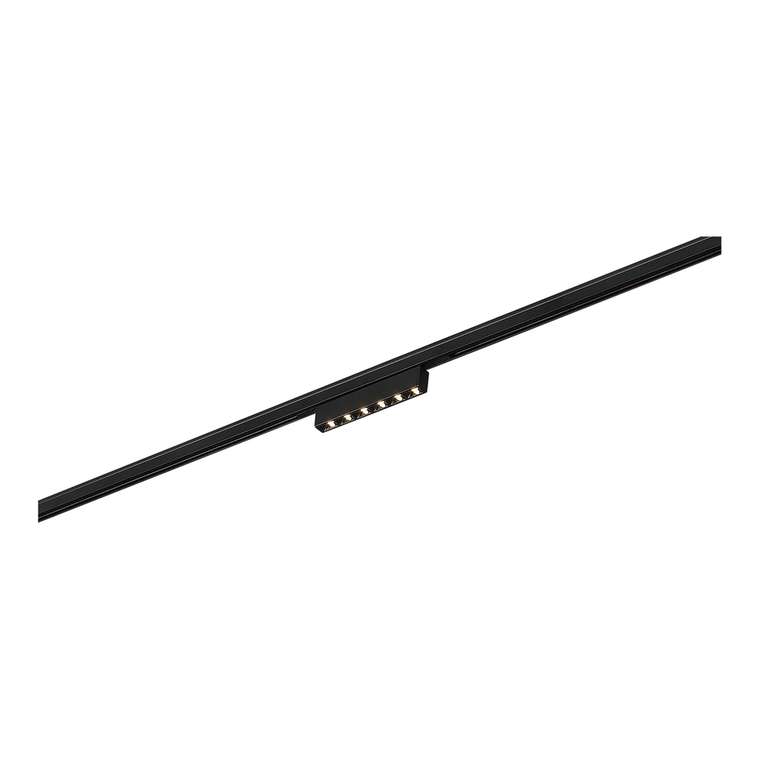 Магнитный трековый светильник Черный LED 1*5W 3000K 220Lm Ra&gt;90  IP20 L100xW10xH18 24V SUPER5