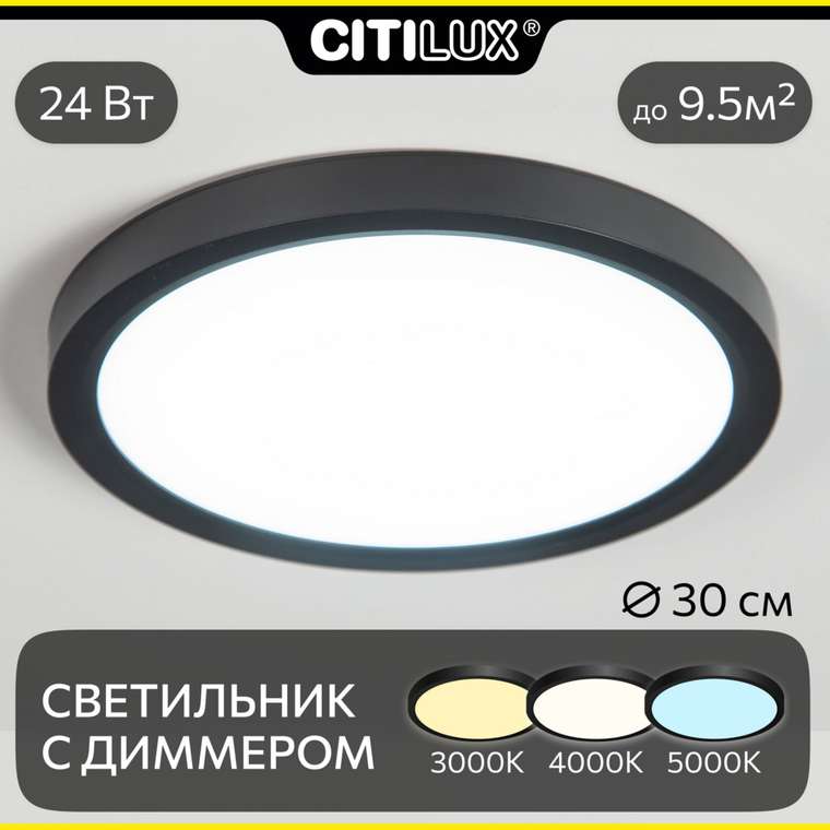 Citilux Бейсик CL738241V Светильник накладной Чёрный