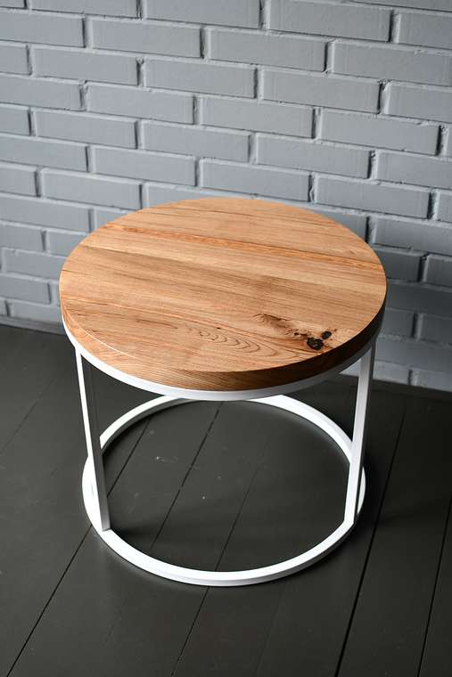 Кофейный стол O-Table бело-коричневого цвета
