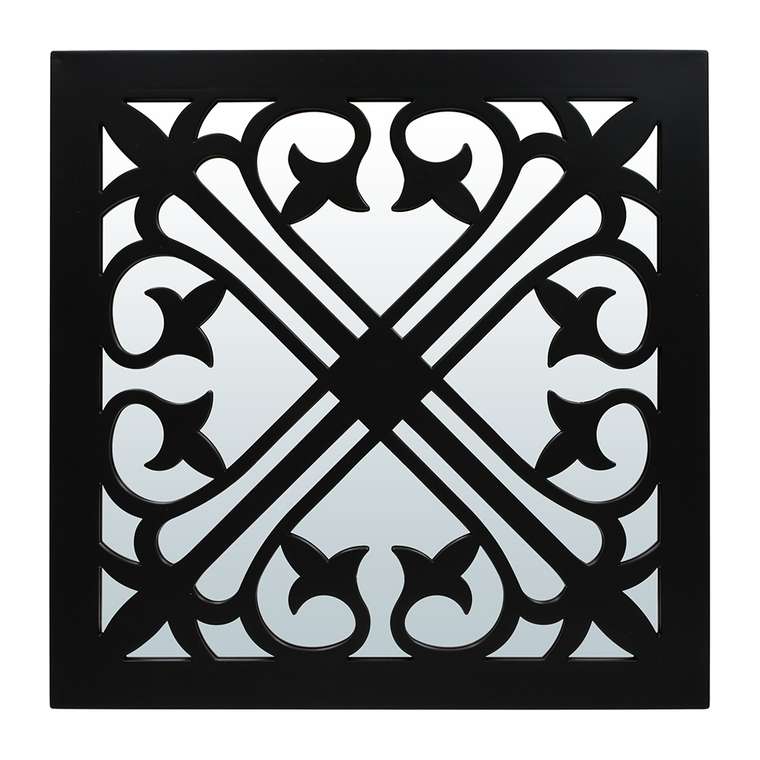 Зеркало настенное декоративное Генуя черного цвета
