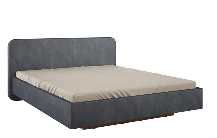 Кровать Альфа 160х200 серого цвета