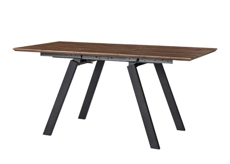 Обеденный раскладной стол цвета ореха