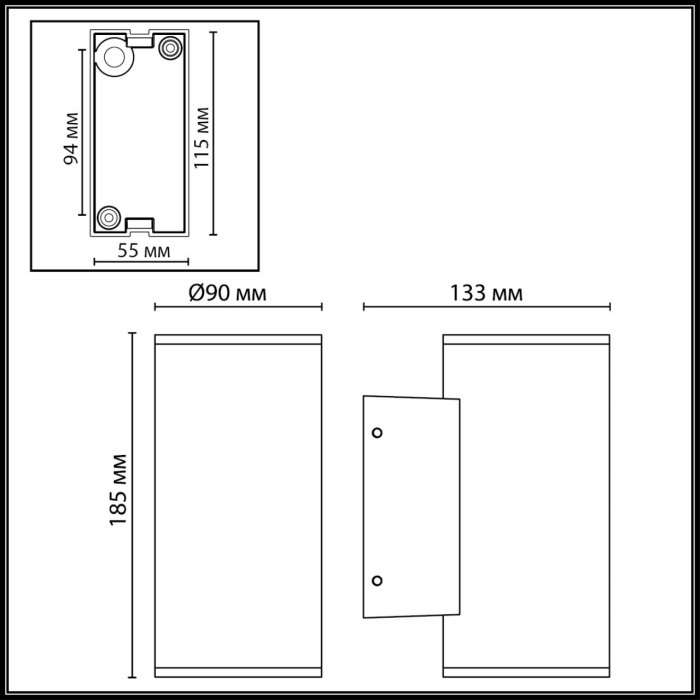 Архитектурная подсветка светодиодная Odeon Light Long 7142/24WL черный/металл IP65 LED 24W 1441Лм 60° 3000K 220V