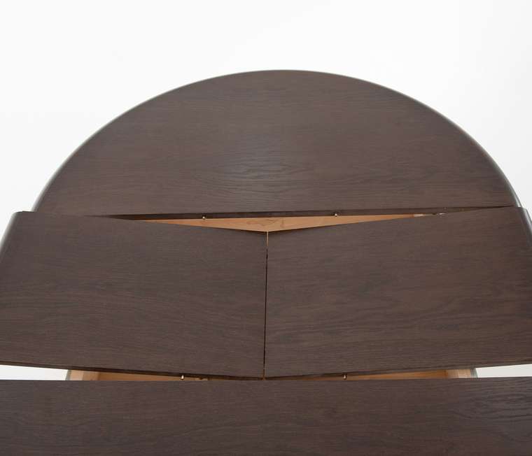 Обеденный раскладной стол Леонардо с коричневой столешницей