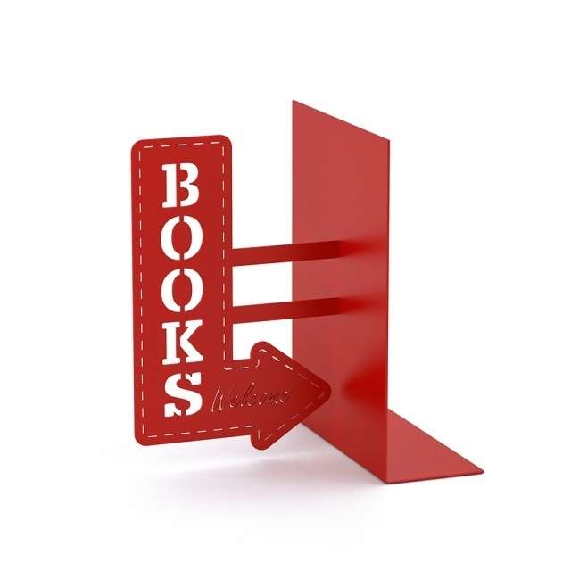 Держатель для книг BookShop красного цвета