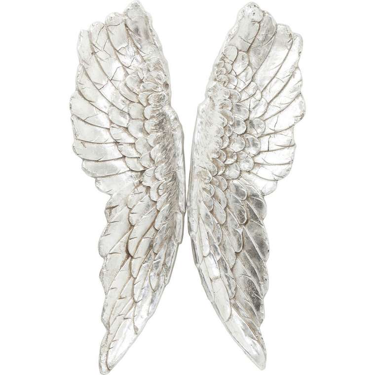 Украшение настенное Angels Wings серебряного цвета