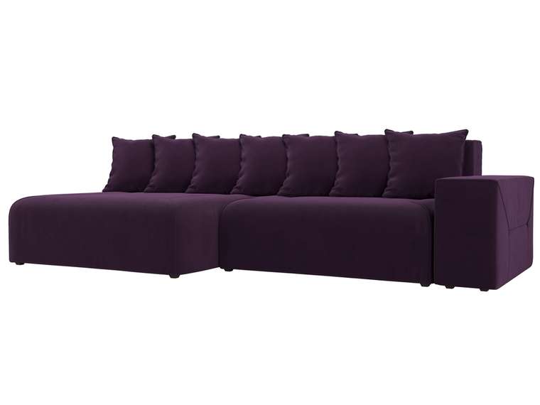 Угловой диван-кровать Кёльн фиолетового цвета левый угол