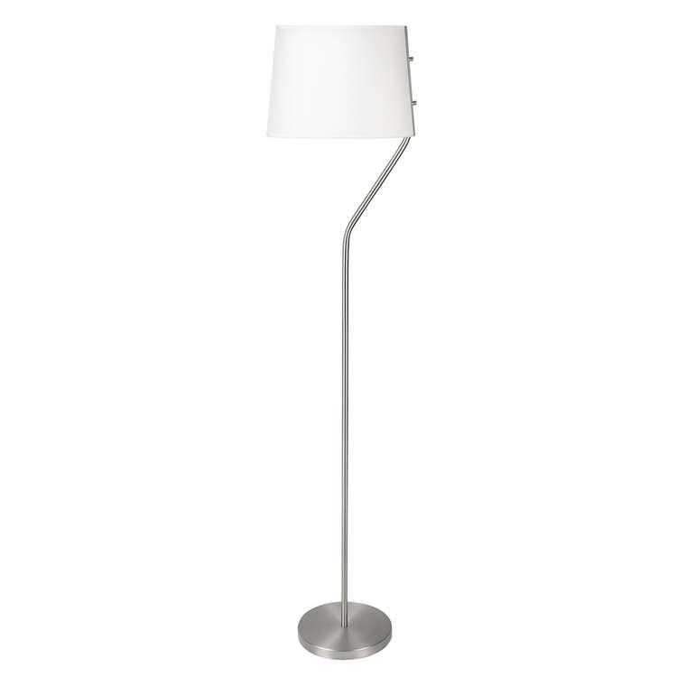 Торшер Hilton 10527F Nickel (ткань, цвет белый)