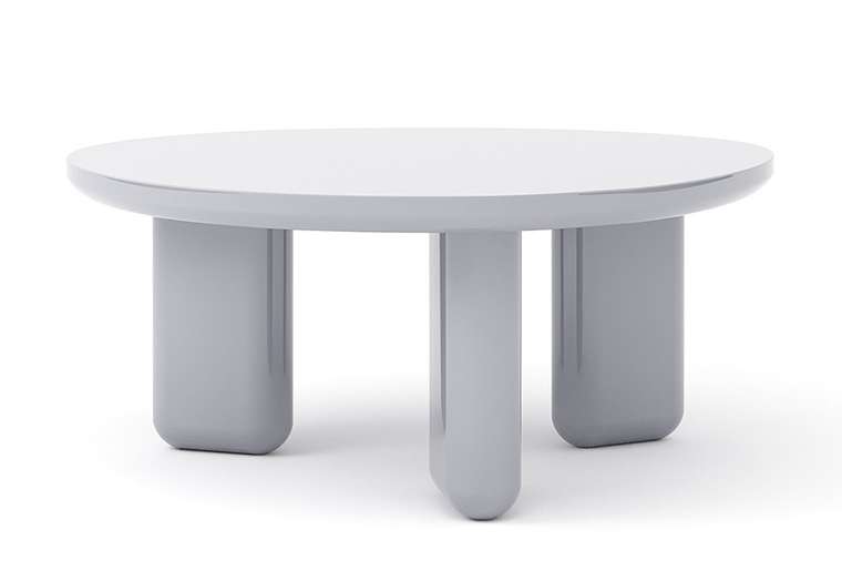 Столик журнальный Гласс светло-серого цвета