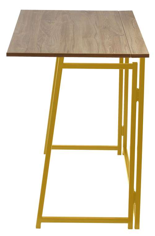 Складной компьютерный стол Skand коричнево-золотого цвета