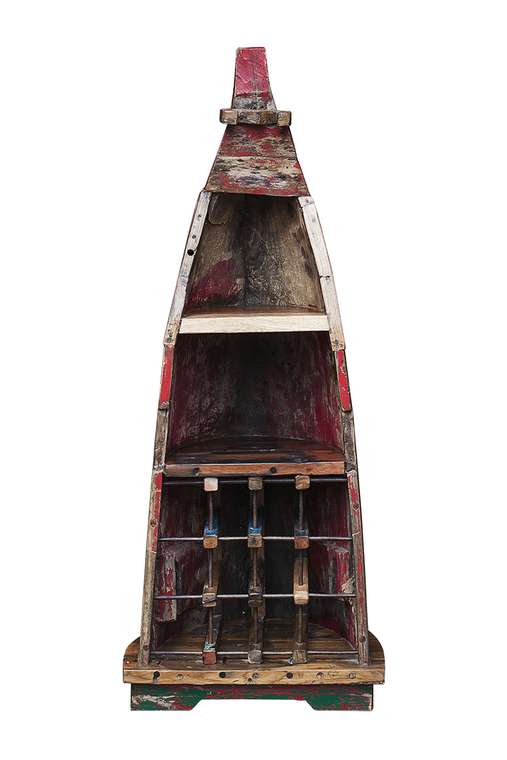 Винный шкаф малый Харитон Лаптев из старой рыбацкой лодки