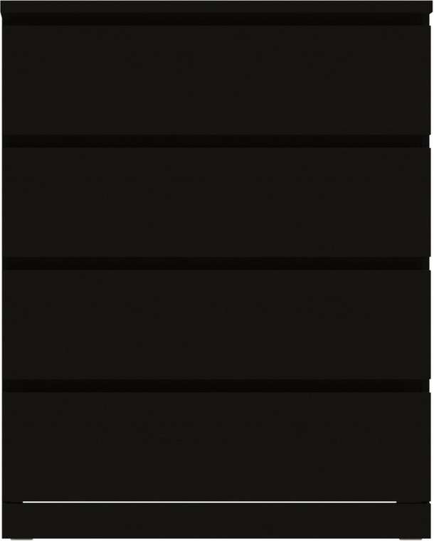 Комод Варма с четырьмя выдвижными ящиками черного цвета